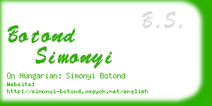 botond simonyi business card